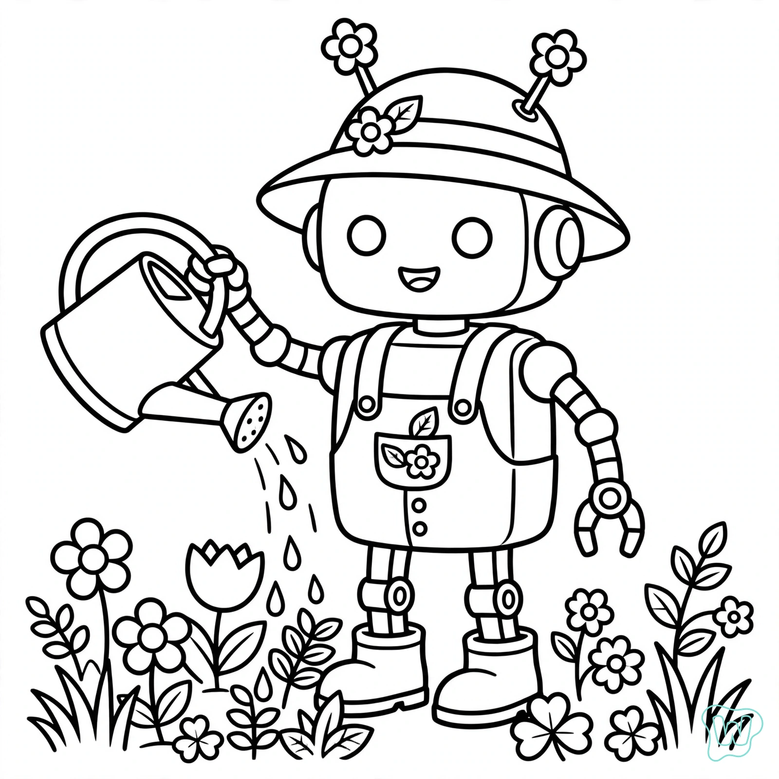 Dibujo de robot para colorear 9