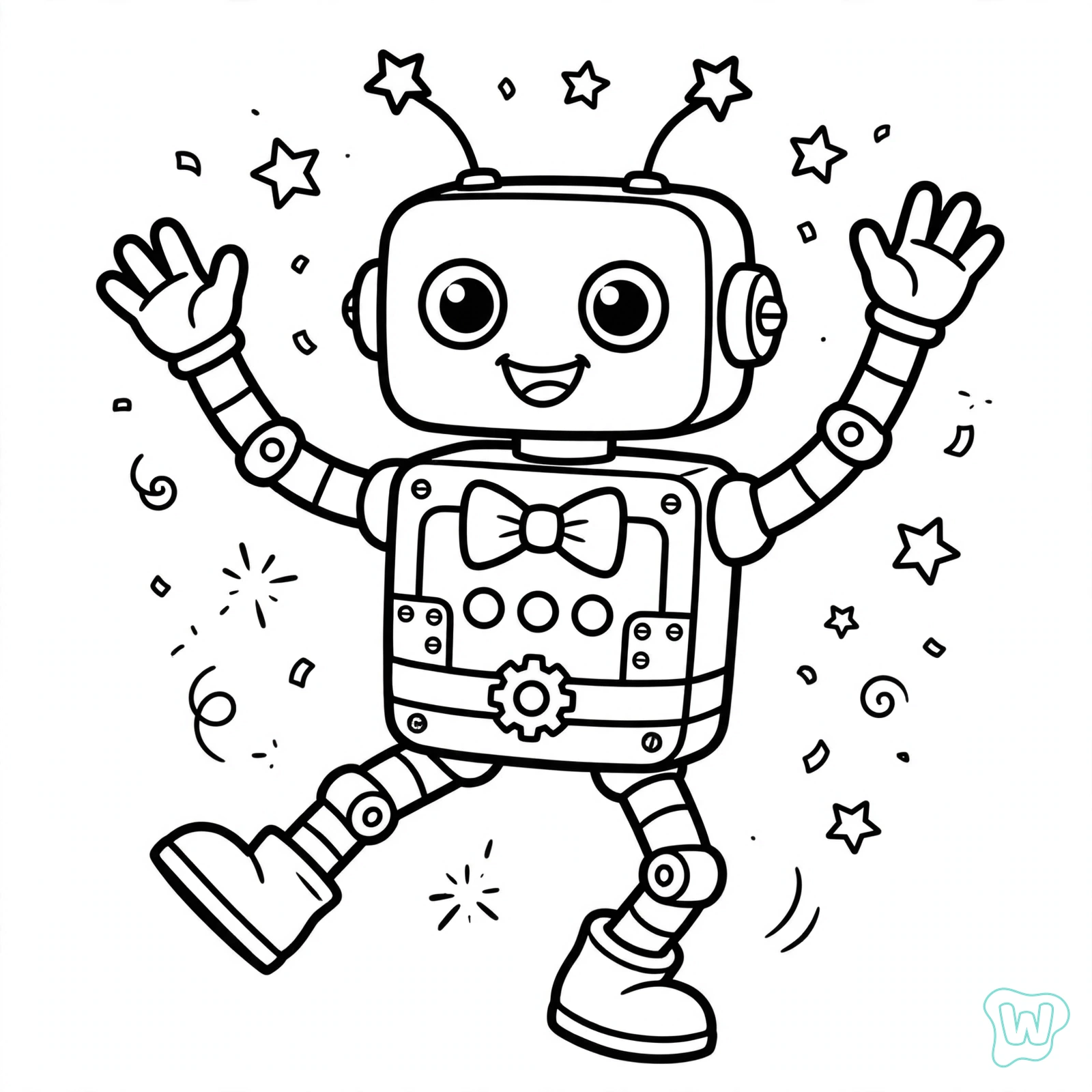 Dibujo de robot para colorear 12