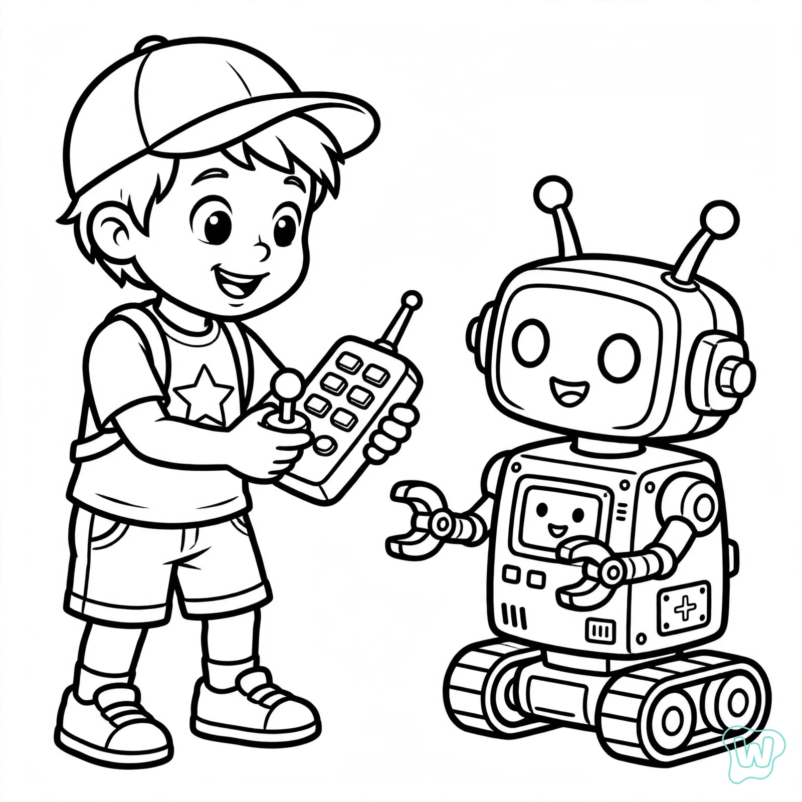 Dibujo de robot para colorear 14