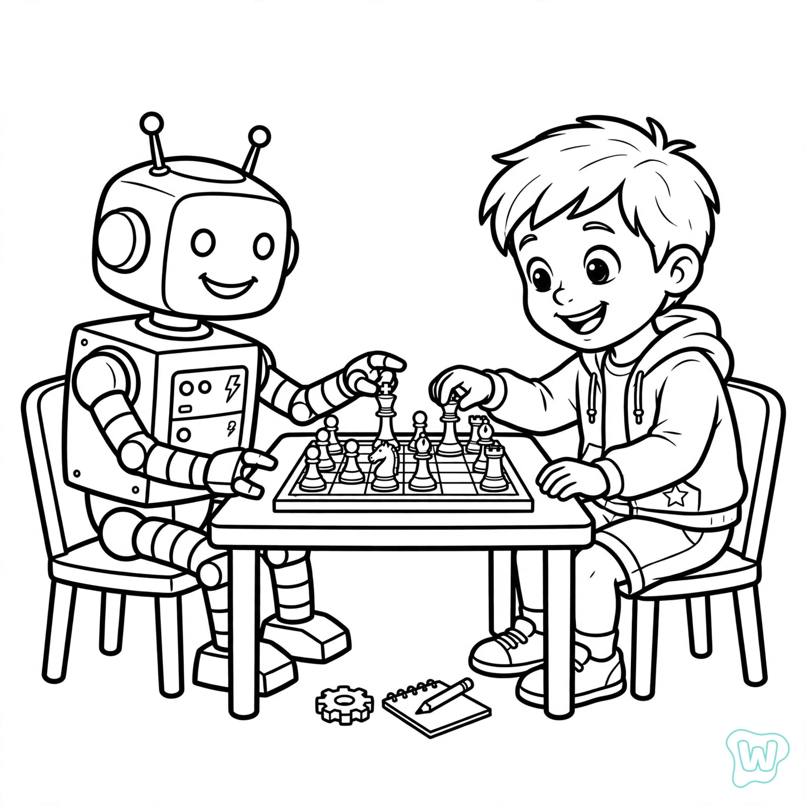 Dibujo de robot para colorear 16