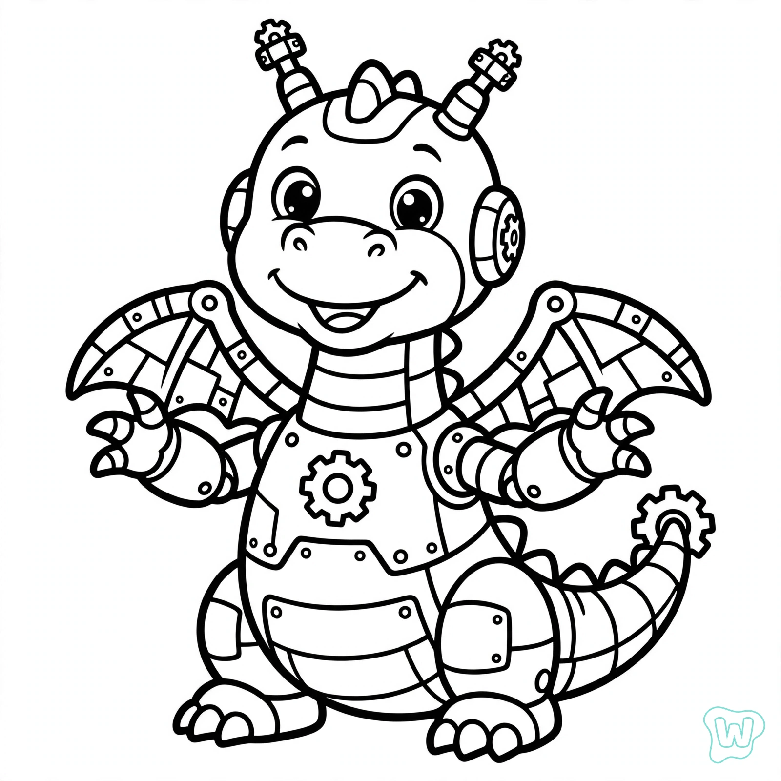 Dibujo de robot para colorear 17