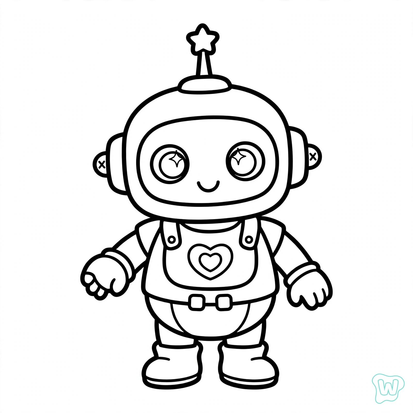 Dibujo de robot para colorear 19